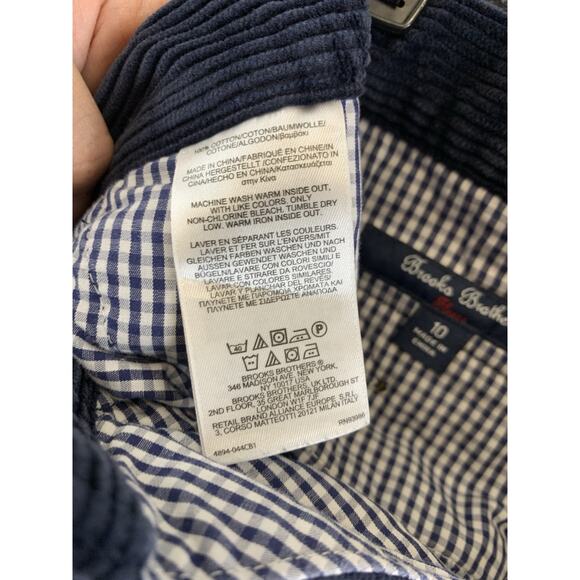 Brooks Brothers Boys Pants Corduroy Embroidered Snowmen Blue Sz 10 - Picture 14 of 16